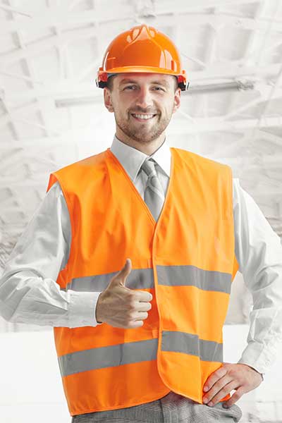 Concrete crew preparing residential slab