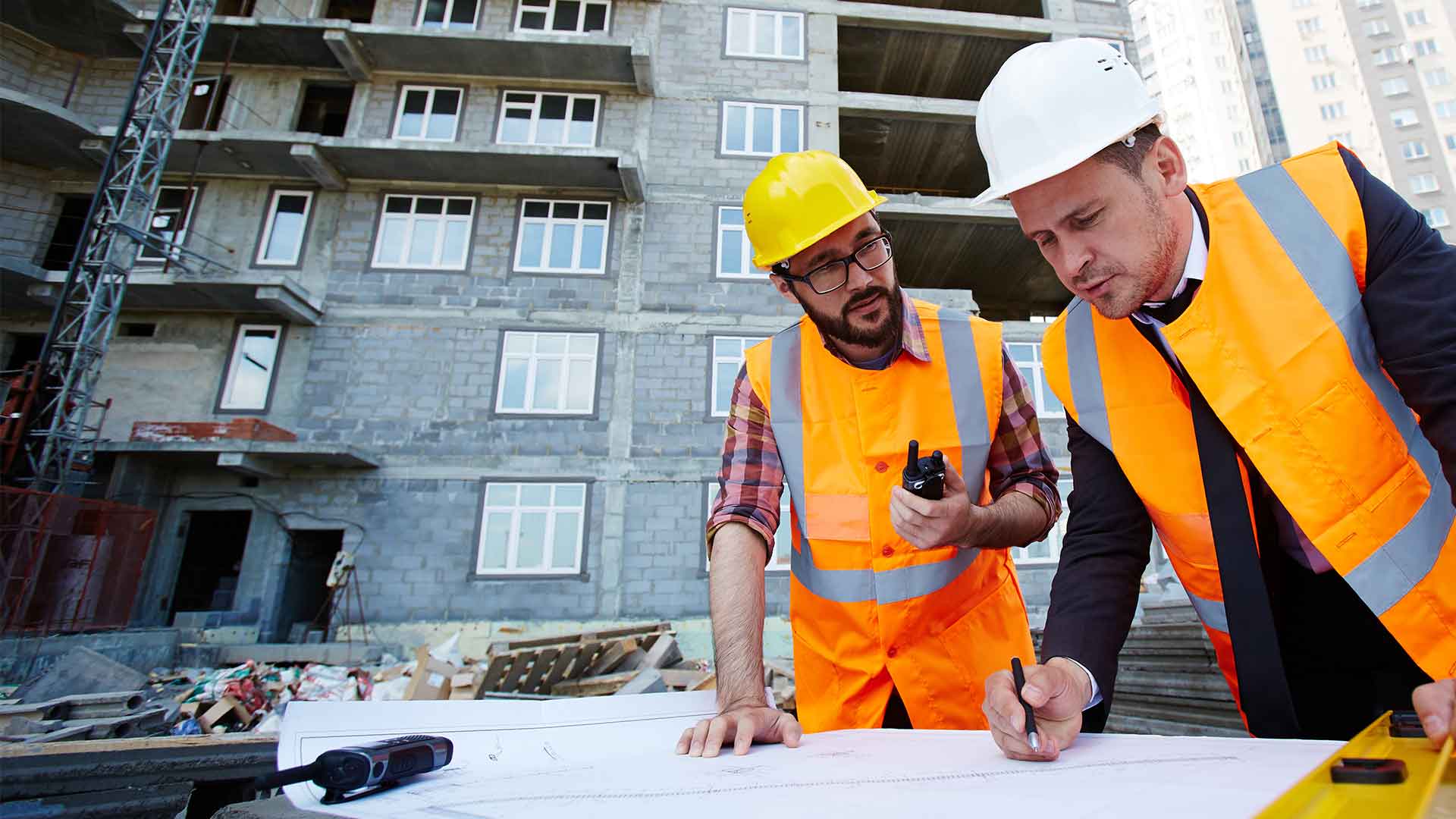 Stamped concrete outdoor living space
