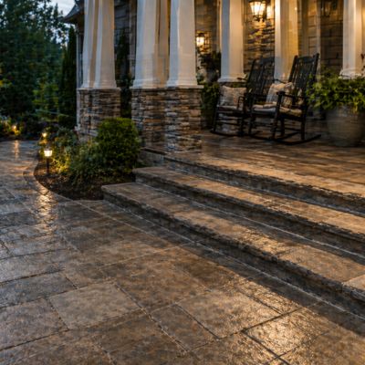 Custom porch and paving